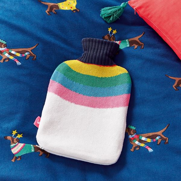 Rainbow Stripe Hot Water Bottle - Multi